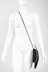 Recess Los Angeles Designer Consignment Vintage Bob Mackie Tassel Fringe Satin Clutch Bag