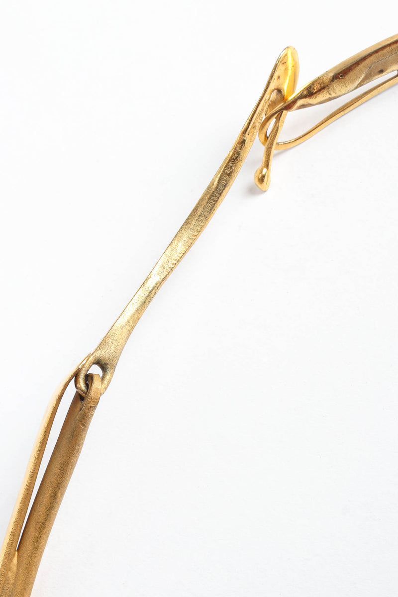 Vintage Jean-Claude Bonillo 1988 Abstract Flame Choker Necklace hook clasp @ Recess Los Angeles