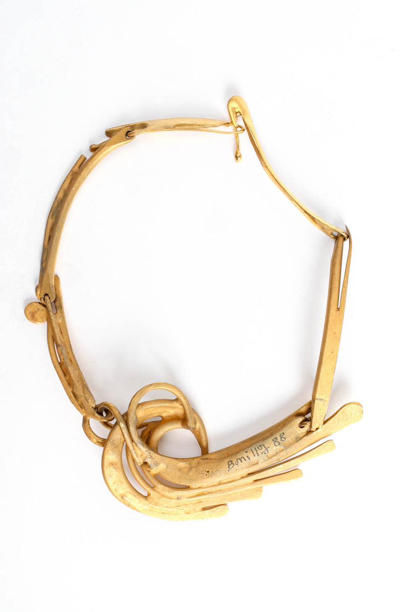 Vintage Jean-Claude Bonillo 1988 Abstract Flame Choker Necklace reverse @ Recess Los Angeles