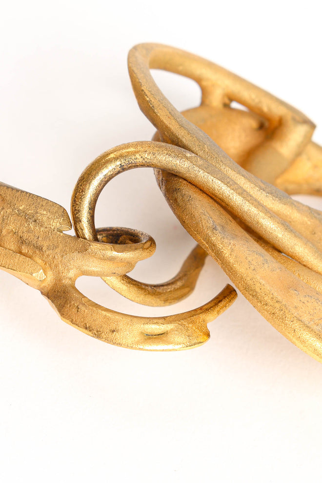 Vintage Jean-Claude Bonillo 1988 Abstract Flame Choker Necklace pendant hinge @ Recess Los Angeles