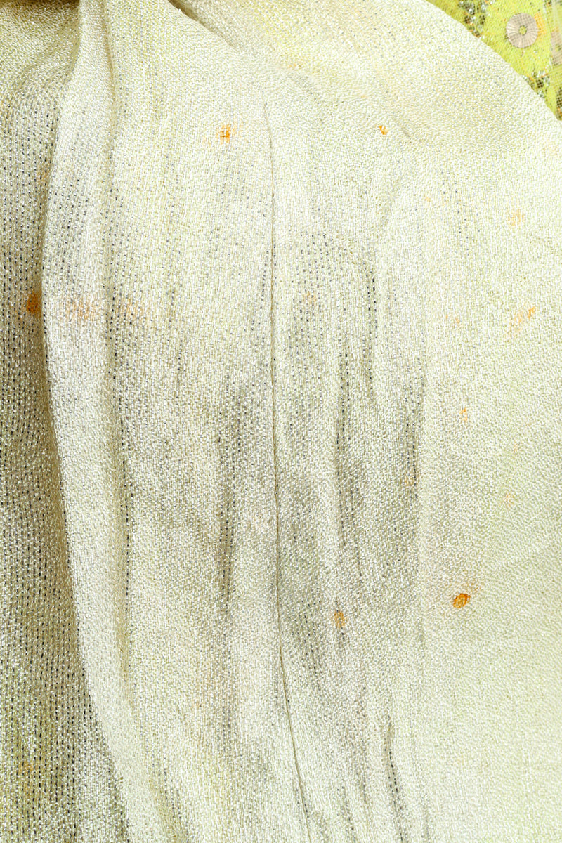 Vintage Bonwit Teller Rhinestone Dotted Dress beige liner stain @ Recess LA