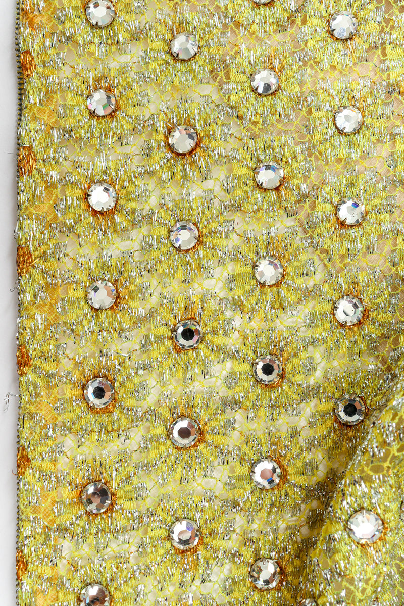 Vintage Bonwit Teller Rhinestone Dotted Dress dotted orange/rhinestone detail @ Recess LA