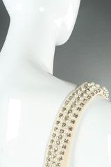 Vintage Bonwit Teller Posh Pearl & Rhinestone Dress stoned strap  @ Recess LA