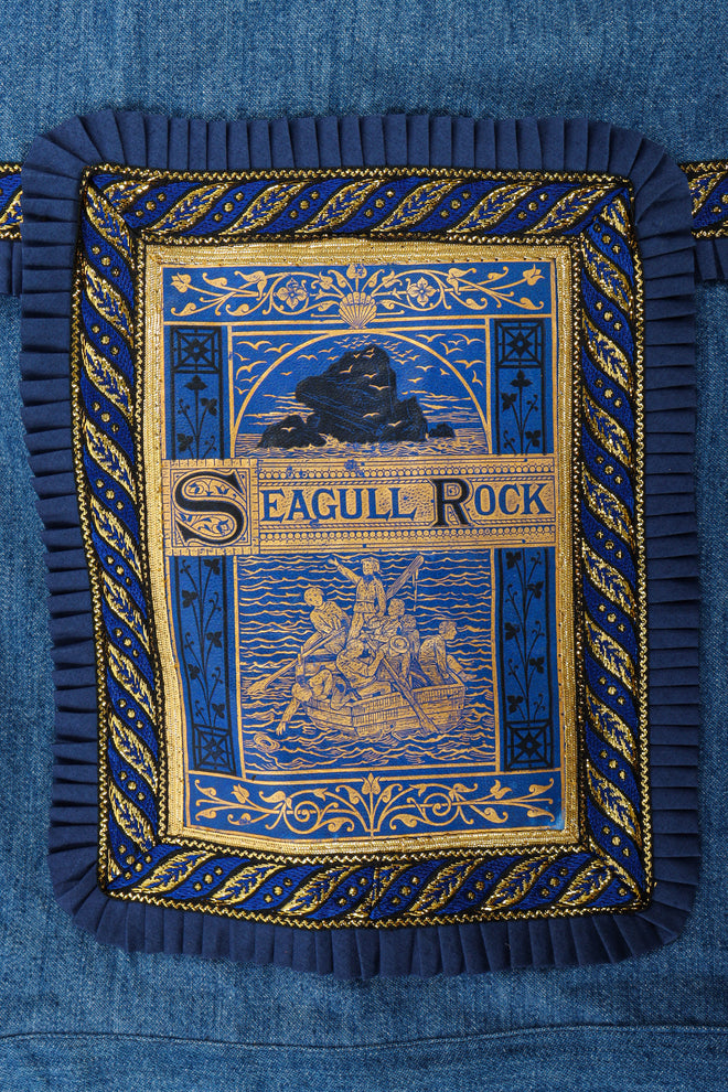 Vintage Helen Neufeld Bookjackets Destination Covers Denim Jacket back center cover @ Recess Los Angeles
