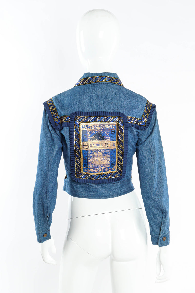 Vintage Helen Neufeld Bookjackets Destination Covers Denim Jacket mannequin back @ Recess Los Angeles
