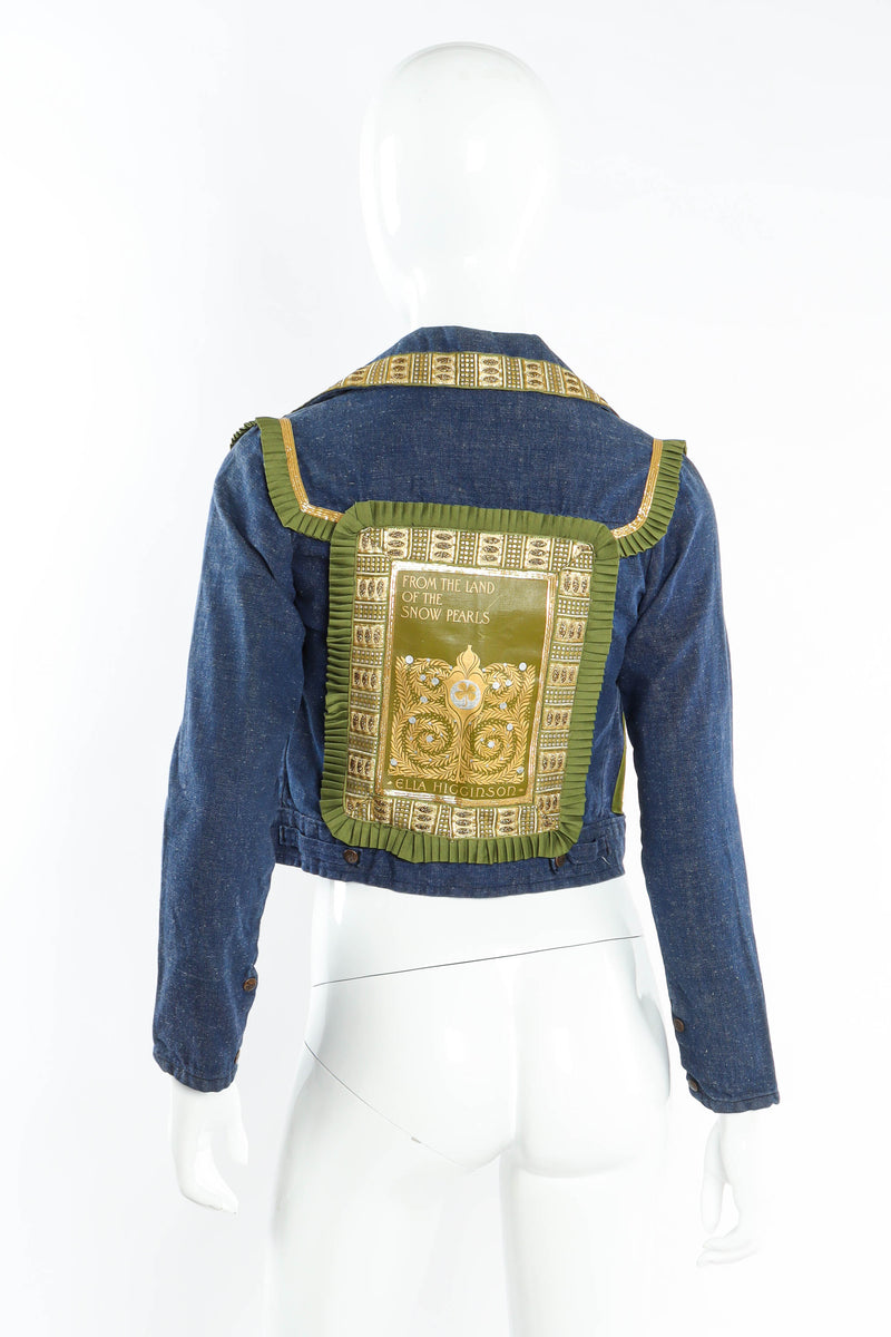 Vintage Helen Neufeld Bookjackets Key to Life Denim Jacket mannequin back @ Recess Los Angeles