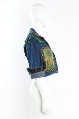 Vintage Helen Neufeld BookJacket Traveling Birds Denim Jacket mannequin side @ Recess Los Angeles