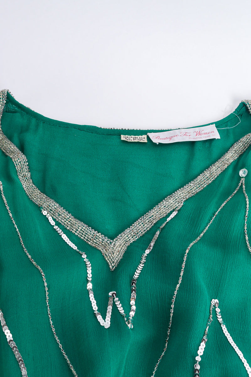 Glamorous beaded kaftan by Judith Ann Creations neckline @recessla