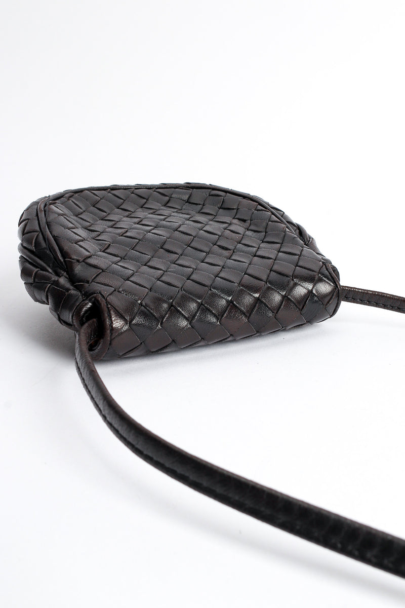 Bottega Veneta Vintage Black Intrecciato Woven Leather Kisslock