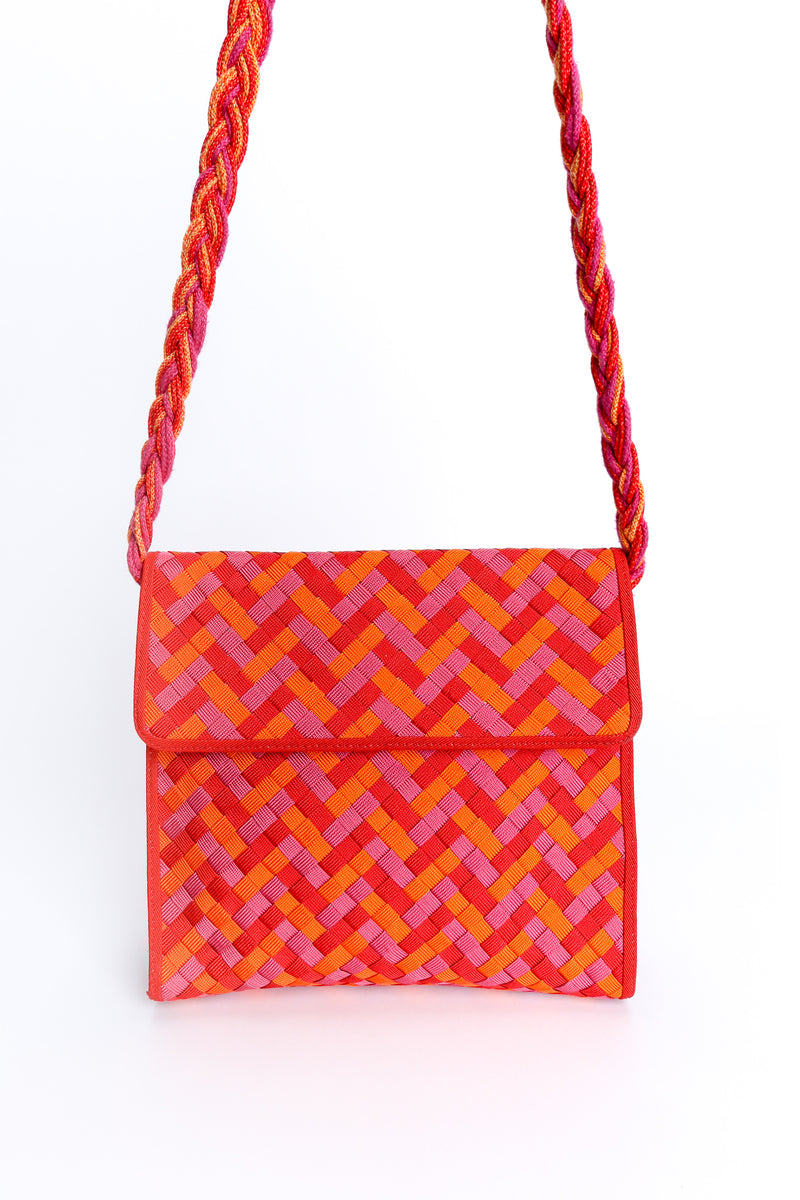 Bottega Veneta Brown, Pattern Print Intrecciato Shoulder Bag