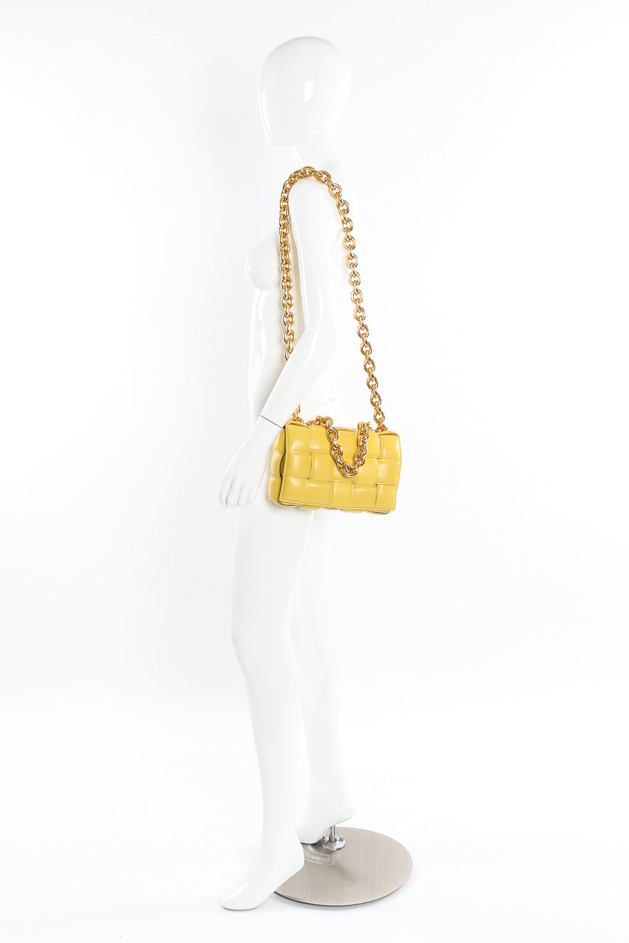 Bottega Veneta padded leather bag on mannequin @recessla