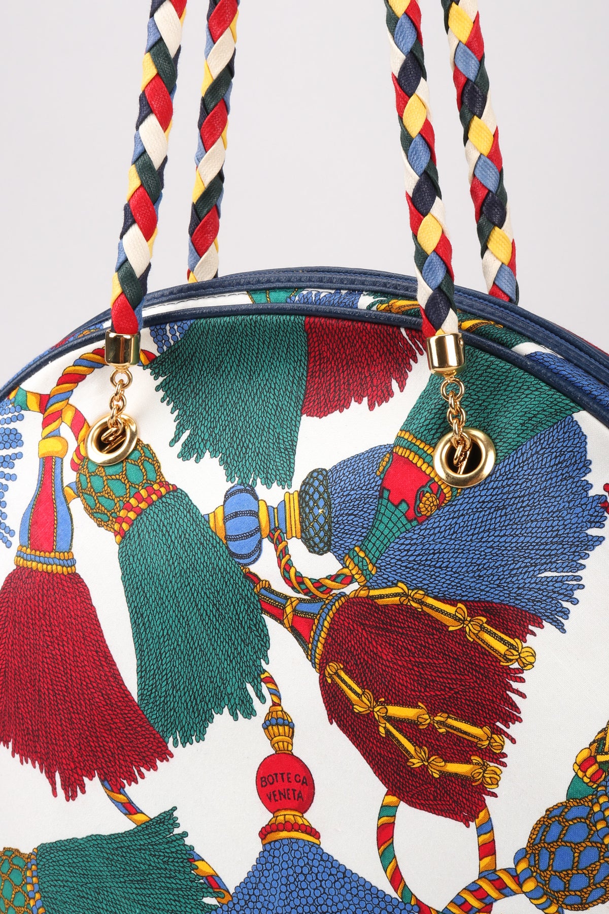 Vintage Bottega Veneta Tassel Print Round Tassel Bag – Recess
