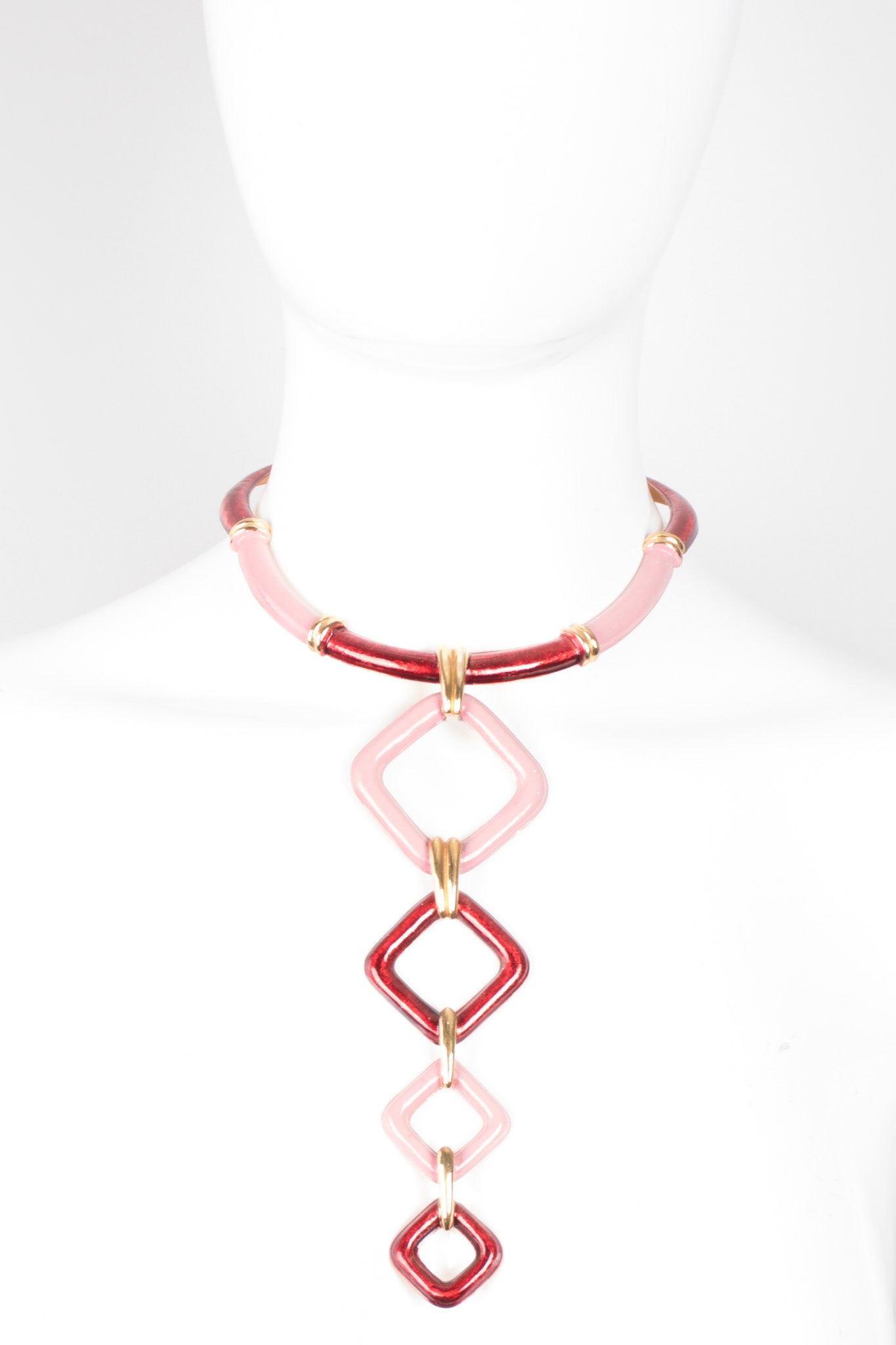 Boucher Numbered Enamel Diamond Collar Necklace