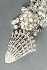 Vintage Brania Rhinestone Pearl Cluster Stretch Belt rhinestone buckle @ Recess Los Angeles