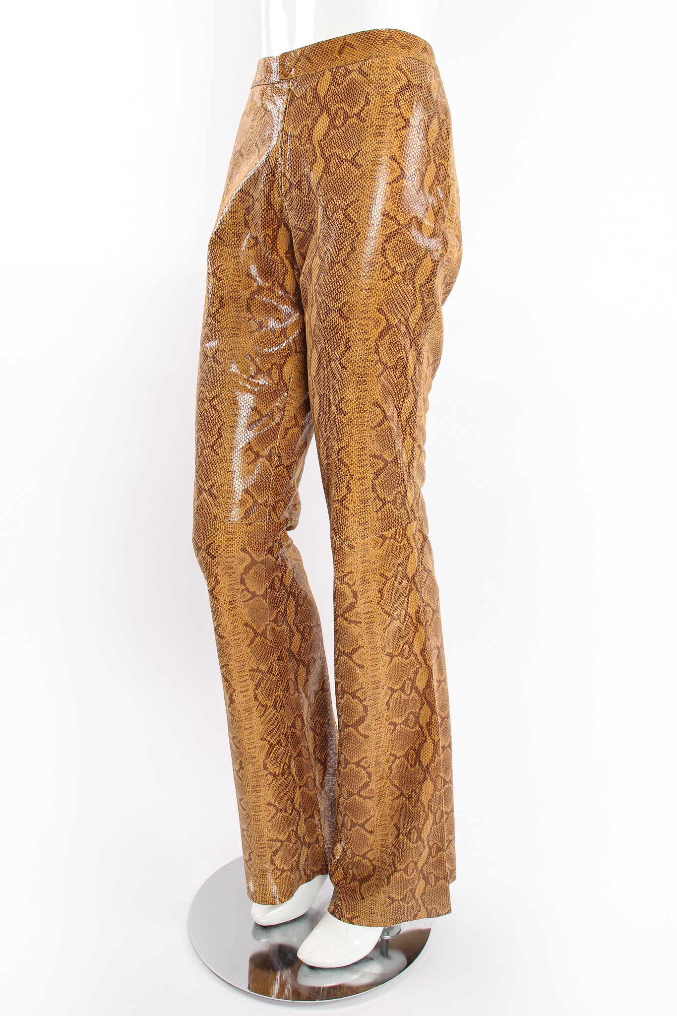 Vintage Braude Snakeskin Bootcut Pant on Mannequin angle at Recess Los Angeles