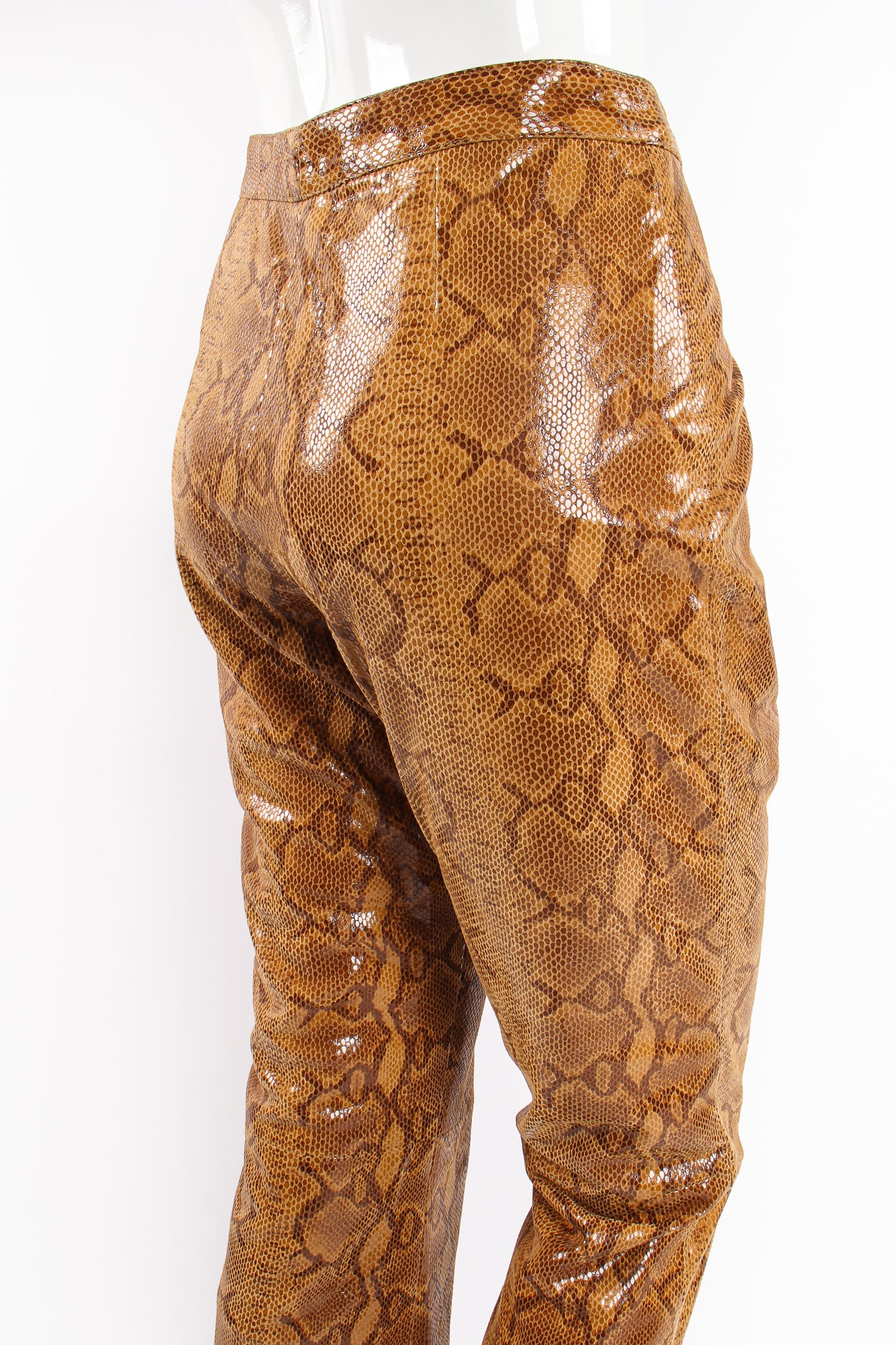 Vintage Braude Snakeskin Bootcut Pant on Mannequin rear at Recess Los Angeles