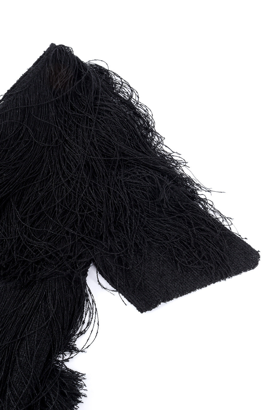 Brenda Fringe yarn fringe tiered dress sleeve detail @recessla