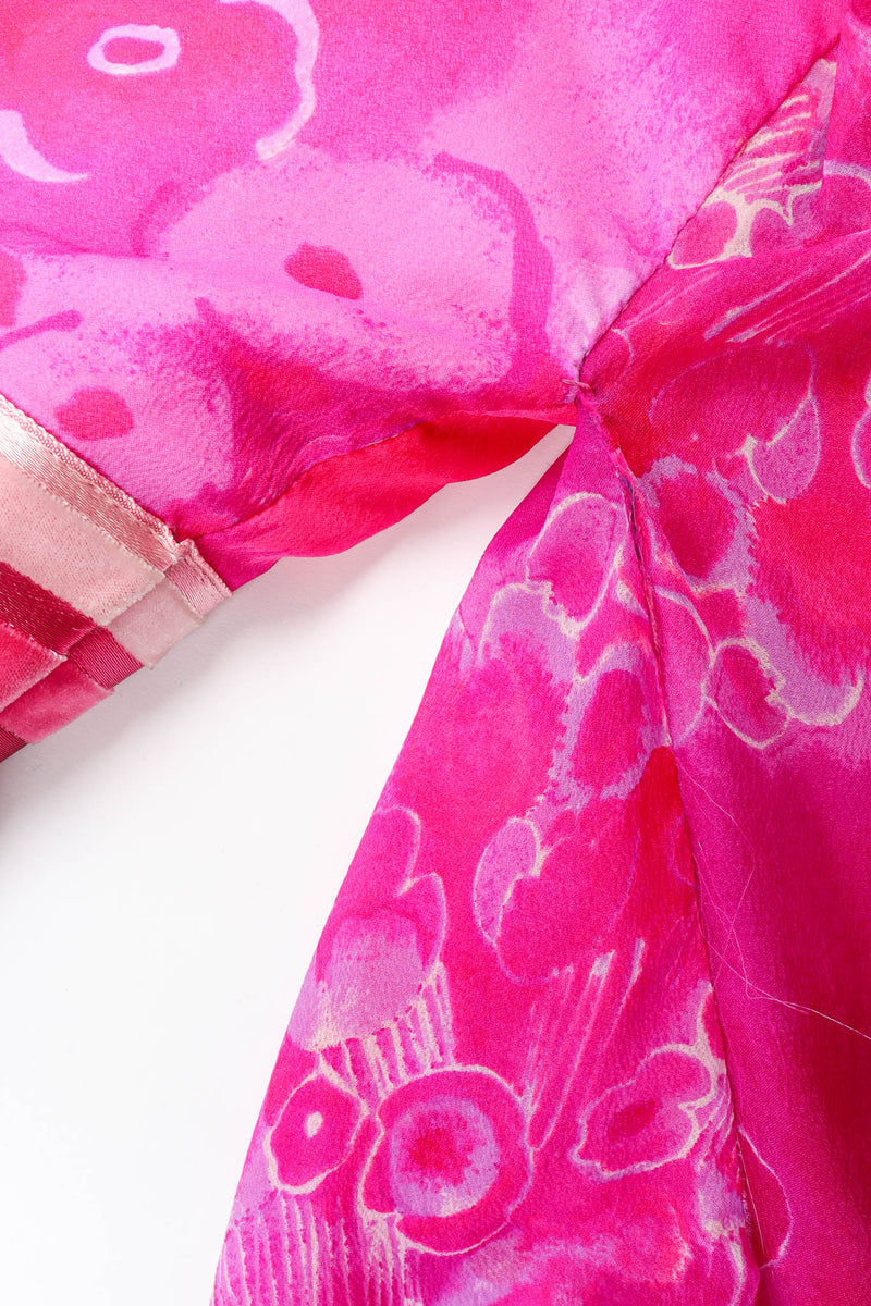Vintage Bullocks Wilshire Tie-Dye Floral Kimono Dress R armpit seam taken in @ Recess Los Angeles