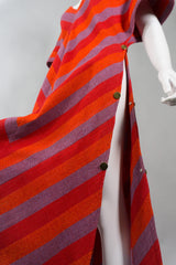 Bullocks Vintage Chevron Striped Knit Snap Caftan