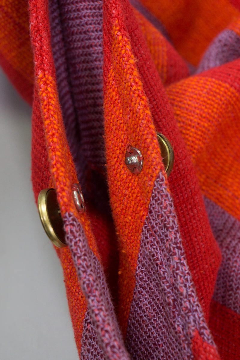 Bullocks Vintage Chevron Striped Knit Snap Caftan