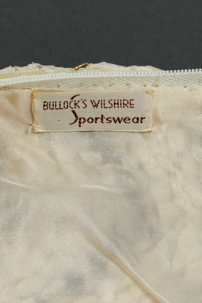 Vintage Bullocks Wilshire Intertwined Origami Dress bullocks tag  @ Recess LA