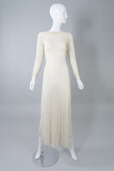 Silk Velvet Burnout Vintage Wedding Gown