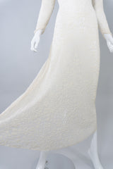 Silk Velvet Burnout Vintage Wedding Gown