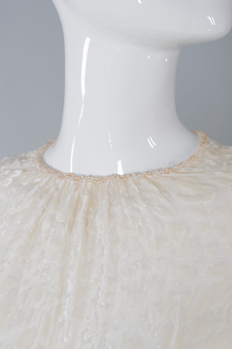 Silk Velvet Burnout Vintage Wedding Gown