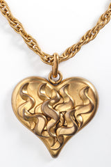 Vintage Butler & Wilson Flaming Love Pendant Necklace front pendant close @ Recess LA