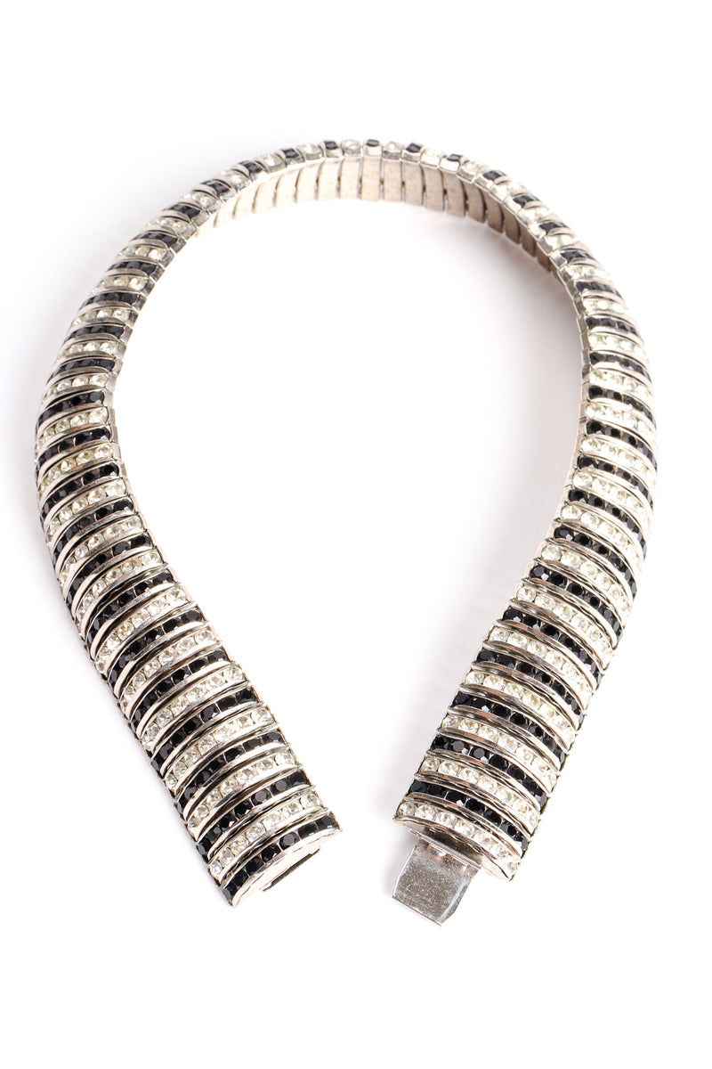 Vintage Butler & Wilson Striped Rhinestone Contour Collar Necklace at Recess Los Angeles