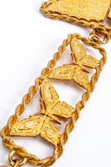 Large butterfly buckle metal belt chain close @recessla