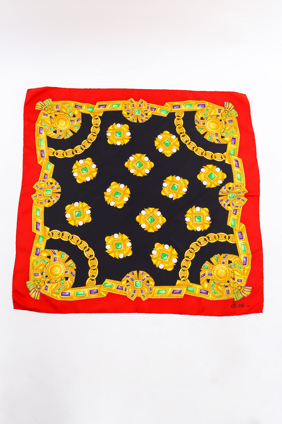 Vintage Celine Jewel Silk Scarf – Recess Vintage Celine Jewel Silk Scarf – Recess