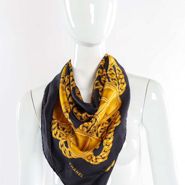 Vintage Chanel Chain Print Scarf – Recess