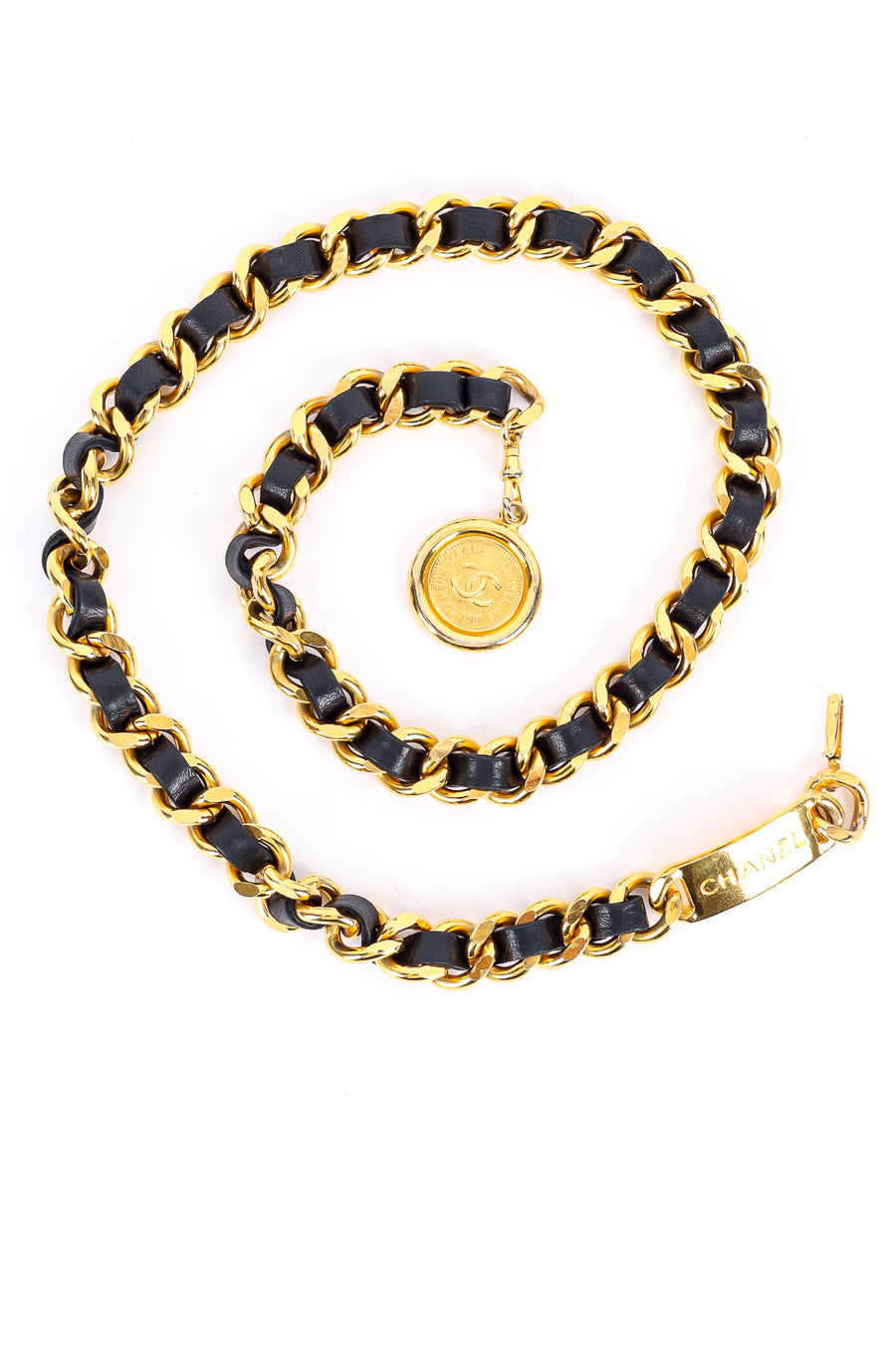 Vintage Chanel Cambon CC Leather Chain Belt – Recess