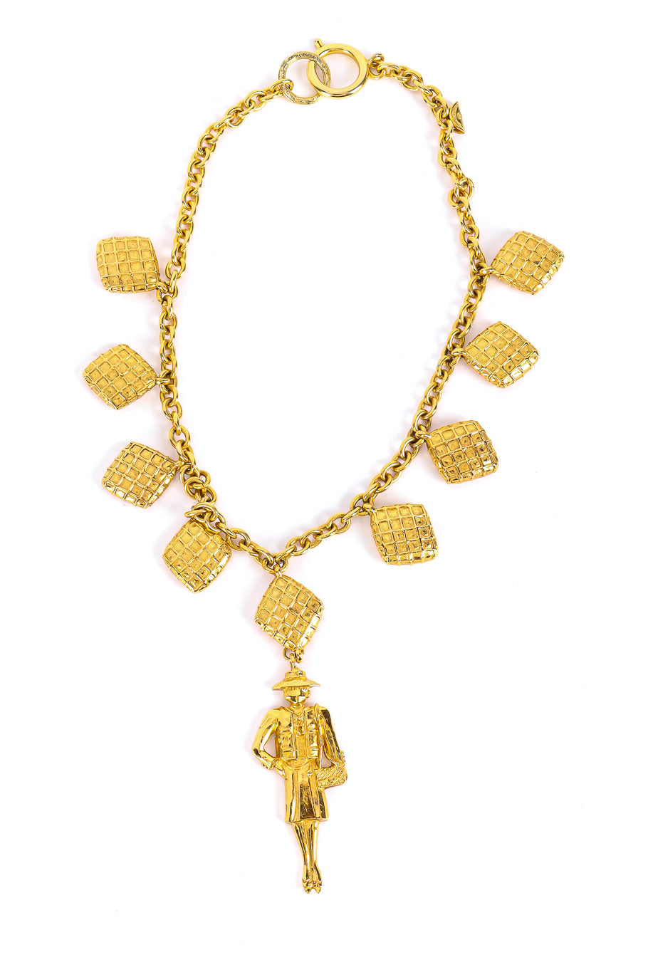 Vintage Chanel Mademoiselle Charm Necklace Flat Lay @recessla