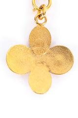 Clover Crest Cross Pendant Necklace by Chanel back of pendant @recessla