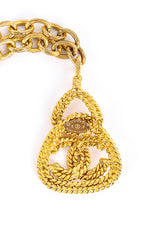 Vintage Chanel pyramid pendant cartouche closeup @recessla