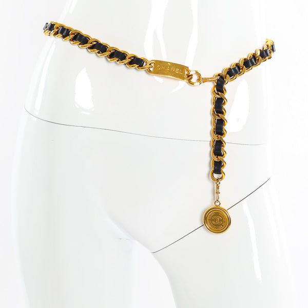 Auth Chanel Runway Gold Crystal Letter BeltNecklace in United States