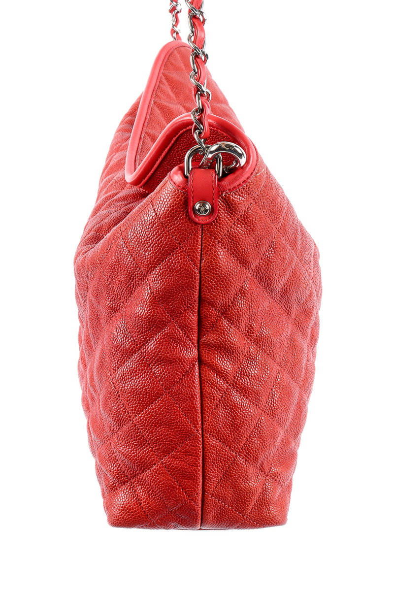 BNIB CHANEL Lambskin Quilted Jumbo Red Double Flap Bag Gunmetal Hardware