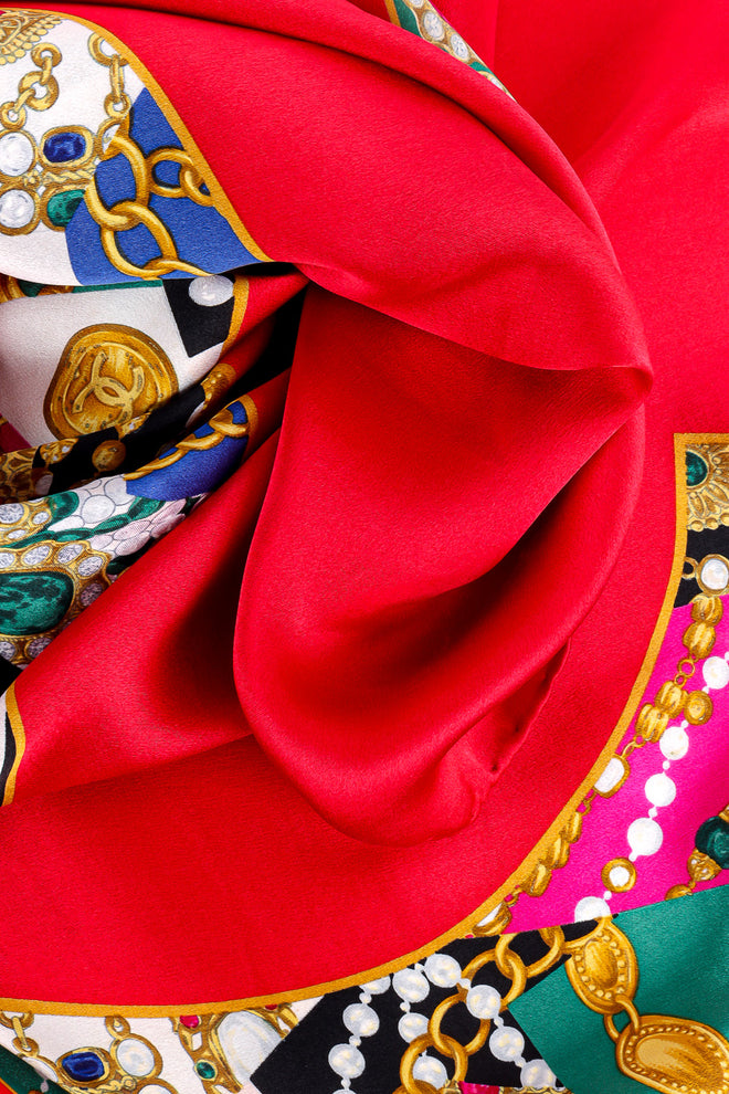 Large mosaic print emblem scarf by Chanel fabric twist @recessla