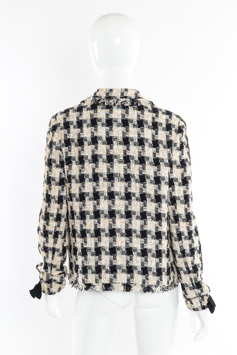 Bouclé check jacket by Chanel mannequin back @recessla