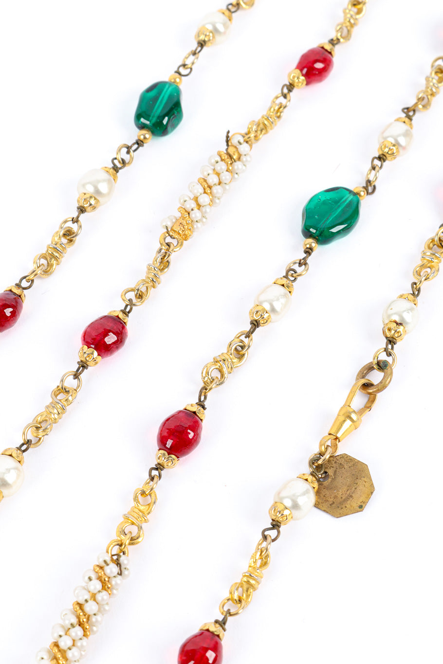 Vintage Sautoir necklace by Chanel 4 strands close @recessla