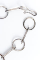 Vintage Textured Gun Metal Linked Necklace hook crop at Recess Los Angeles