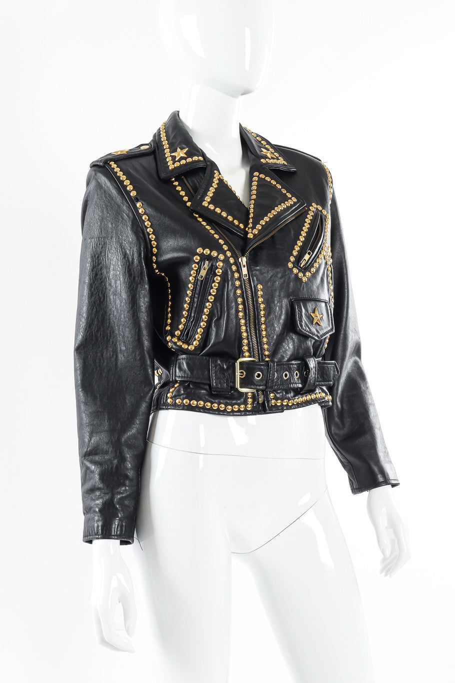 Motorcycle zip jacket by Caché mannequin full 3/4 @recessla