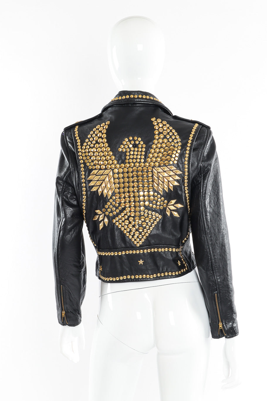 Motorcycle zip jacket by Caché mannequin back @recessla