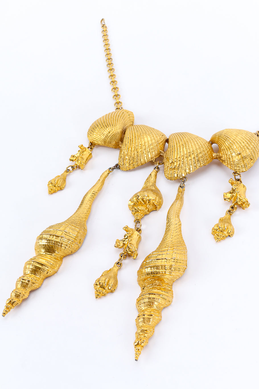 Scallop & Conch Shell Pendant Necklace