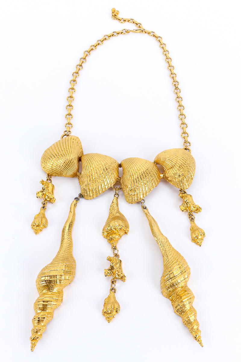 Scallop & Conch Shell Pendant Necklace