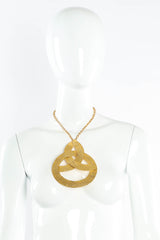 Vintage Cadoro Celtic Knot Pendant Necklace on mannequin @ Recess Los Angeles