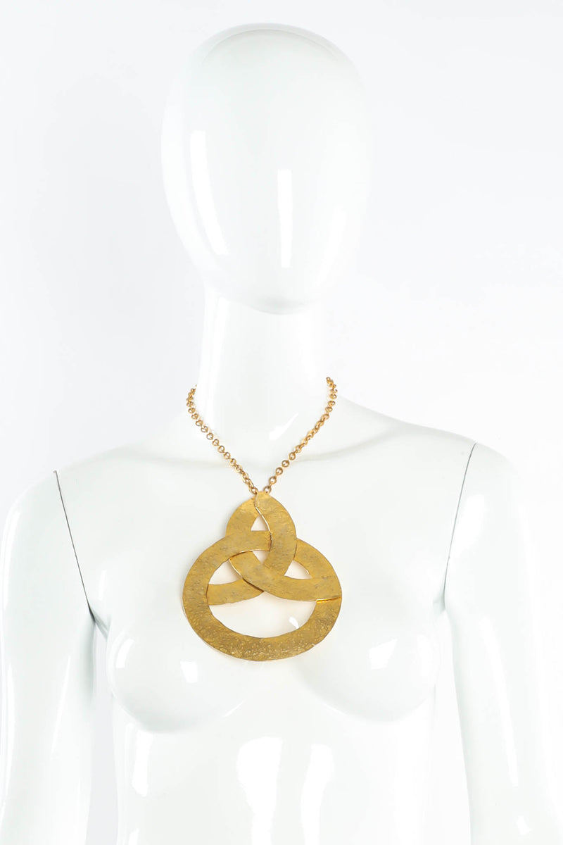 Vintage Cadoro Celtic Knot Pendant Necklace on mannequin @ Recess Los Angeles