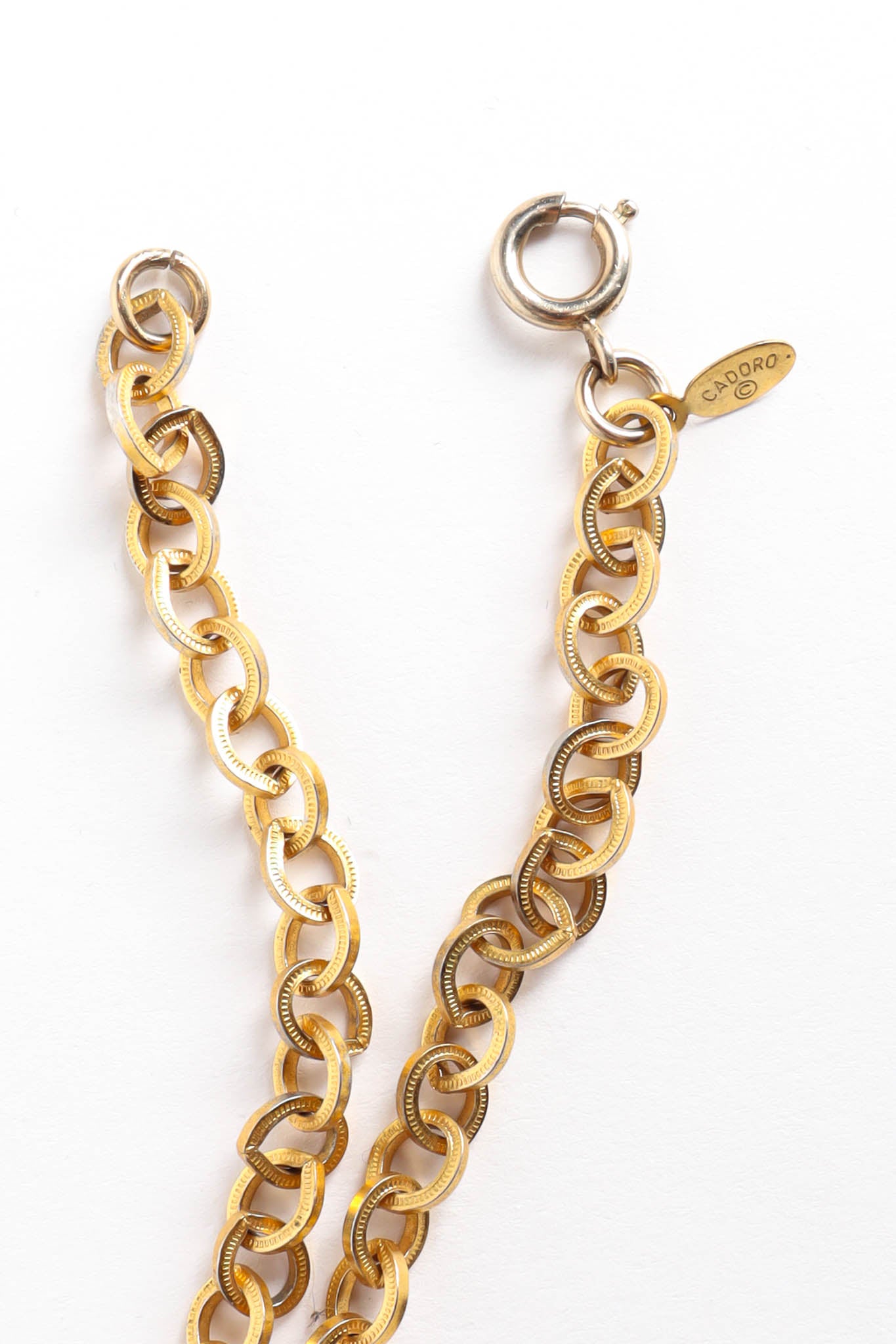 Vintage Cadoro Celtic Knot Pendant Necklace spring clasp/ signed hang tag@ Recess Los Angeles